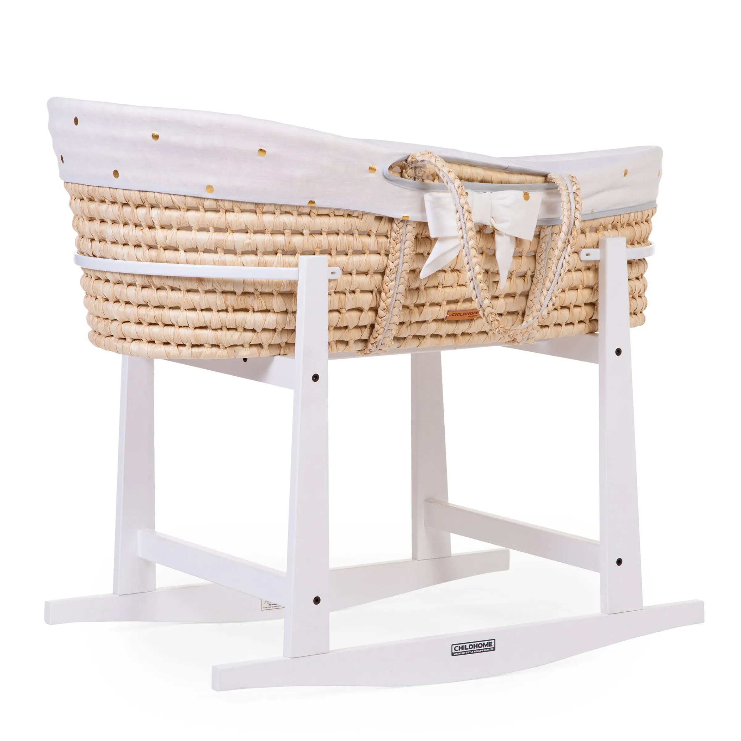 Childhome Supports-Support à bascule panier à moïse en bois blanc
