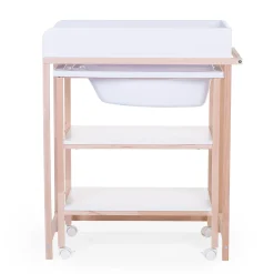 Childhome Tables À Langer-Table à langer baignoire naturel blanc