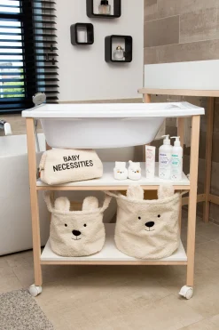 Childhome Tables À Langer-Table à langer baignoire naturel blanc