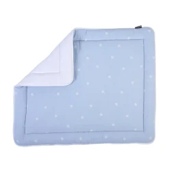 Childhome Tapis Parc-Tapis De Parc - 75x95 Cm - Mousseline Fleur - Bleue
