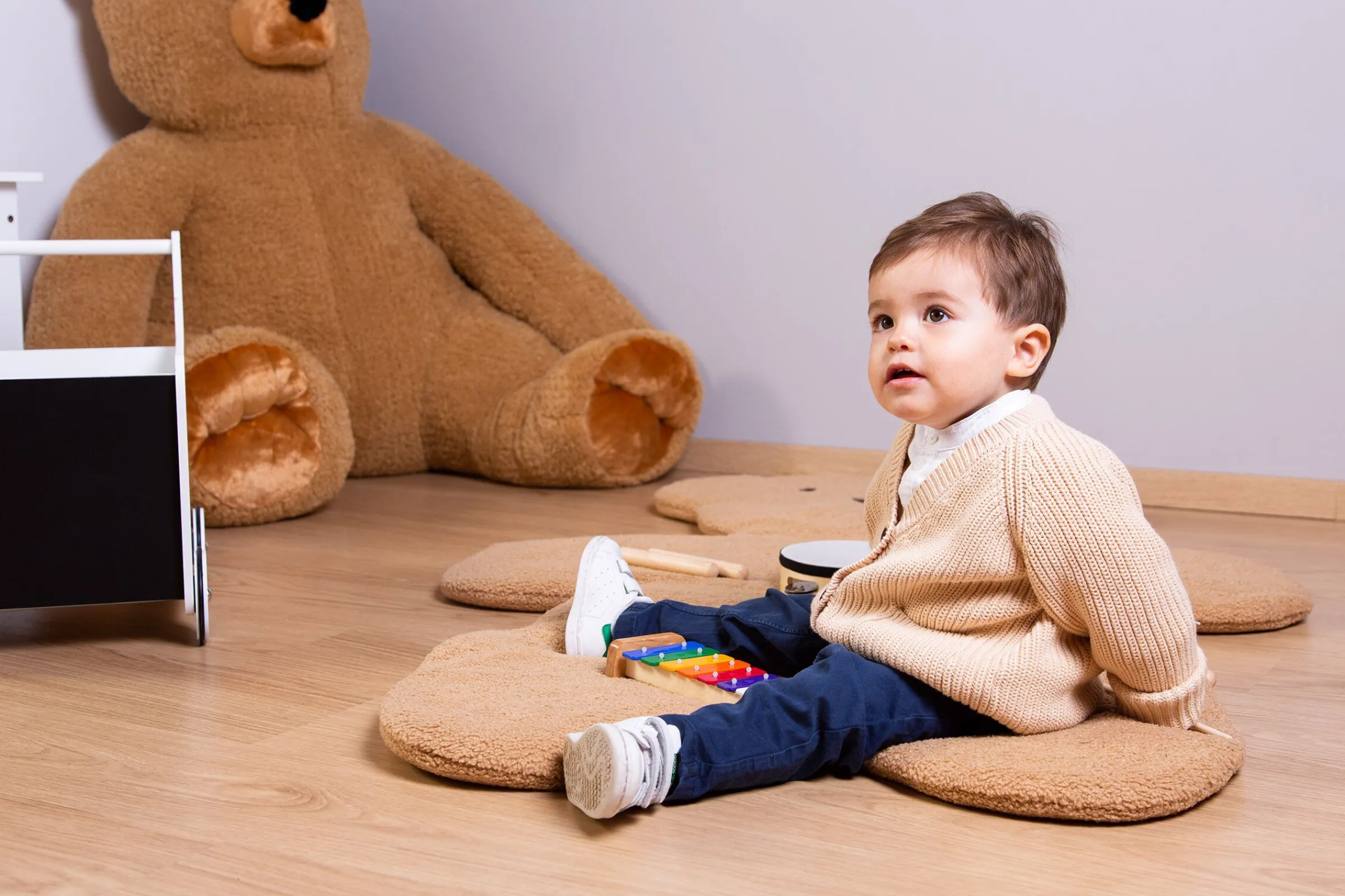 Childhome Tapis D'éveil-Tapis d’éveil 150cm Teddy marron