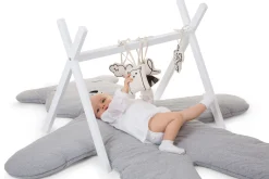 Childhome Tapis D'éveil-Tapis D'Éveil Teddy Bear - 150 Cm - Jersey - Gris
