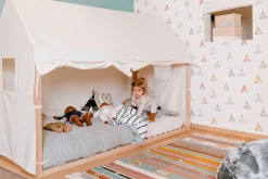 Childhome Accessoires|Tipi-Toile Pour Lit Cabane - 90x200 Cm - Blanc