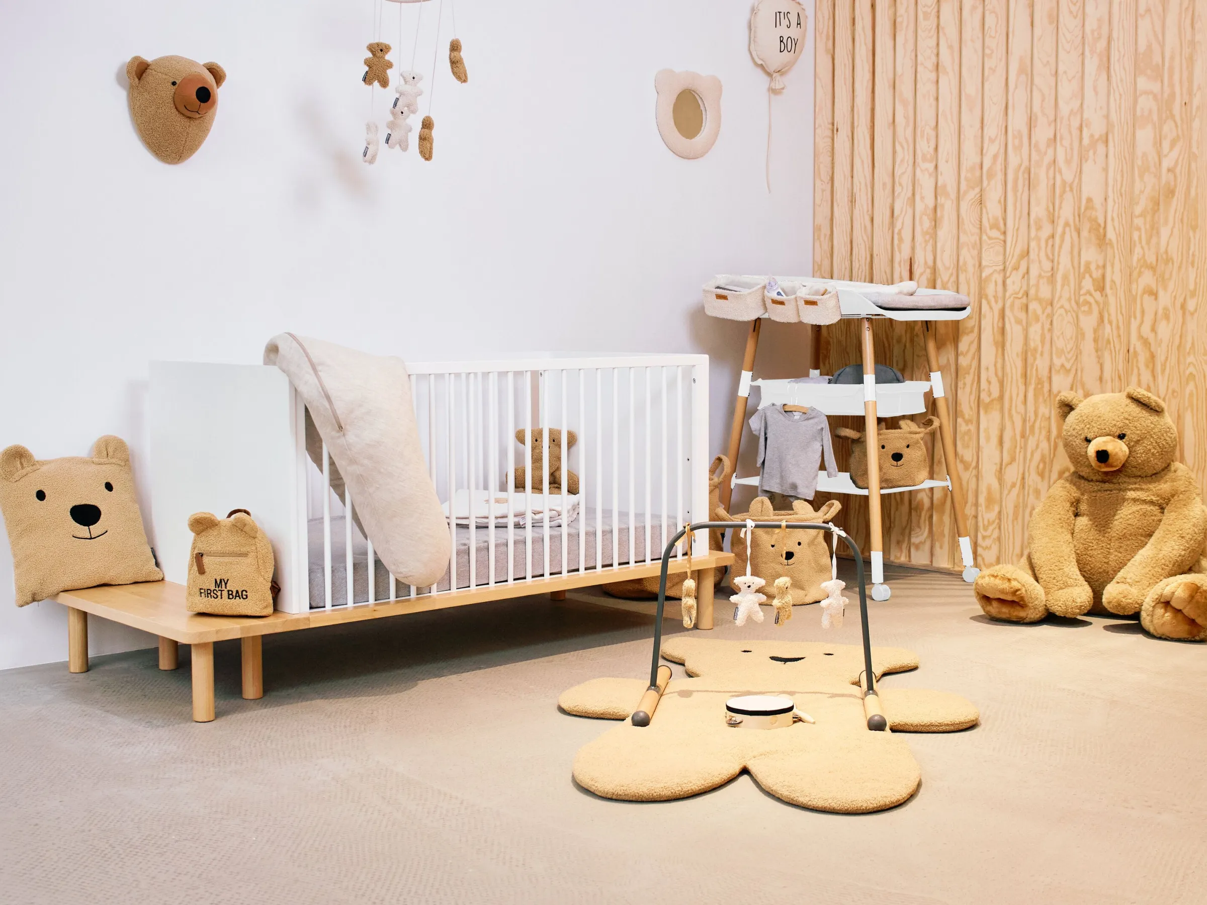 Childhome Trophées-Trophée Ours - Feutre - Décoration Murale